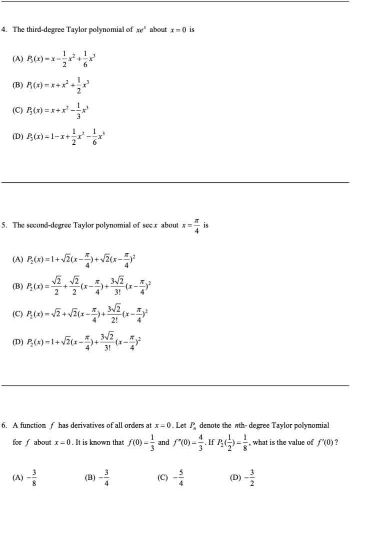 Taylor Polynomial and Lagrange Error Bound in Infinite Sequences and Series